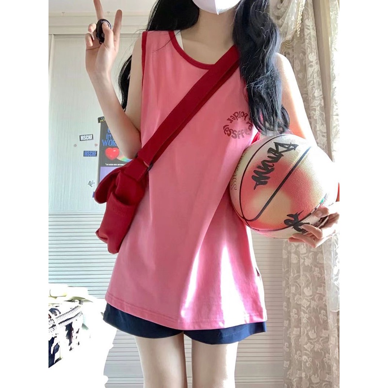 Áo Thun Không Tay Dáng Rộng Thời Trang Mùa Hè Dành Cho Nữ