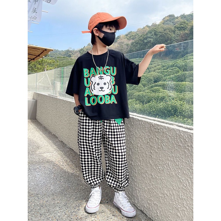 Bộ Áo Thun Tay Ngắn Và Quần Dài Chống Muỗi Phong Cách Mới Dành Cho Bé Trai 2023