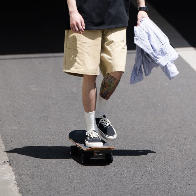 Quần Short Kaki Ống Rộng Phong Cách Hong Kong Thời Trang Mùa Hè Cho Nam [20% Off]