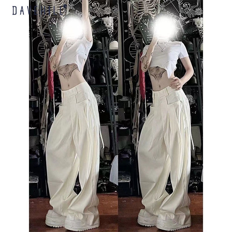 Quần Dài Lưng Cao Dáng Rộng Phong Cách Thời Trang Mùa Hè Mới 2023