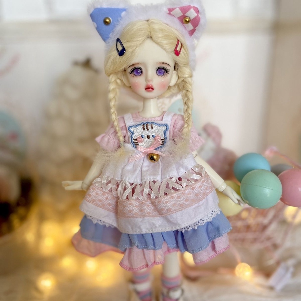 Búp Bê bjd 3D Mắt Thật 30cm 30cm bjd Mặc Đầm 3D Dễ Thương Cho Bé Gái 8.1