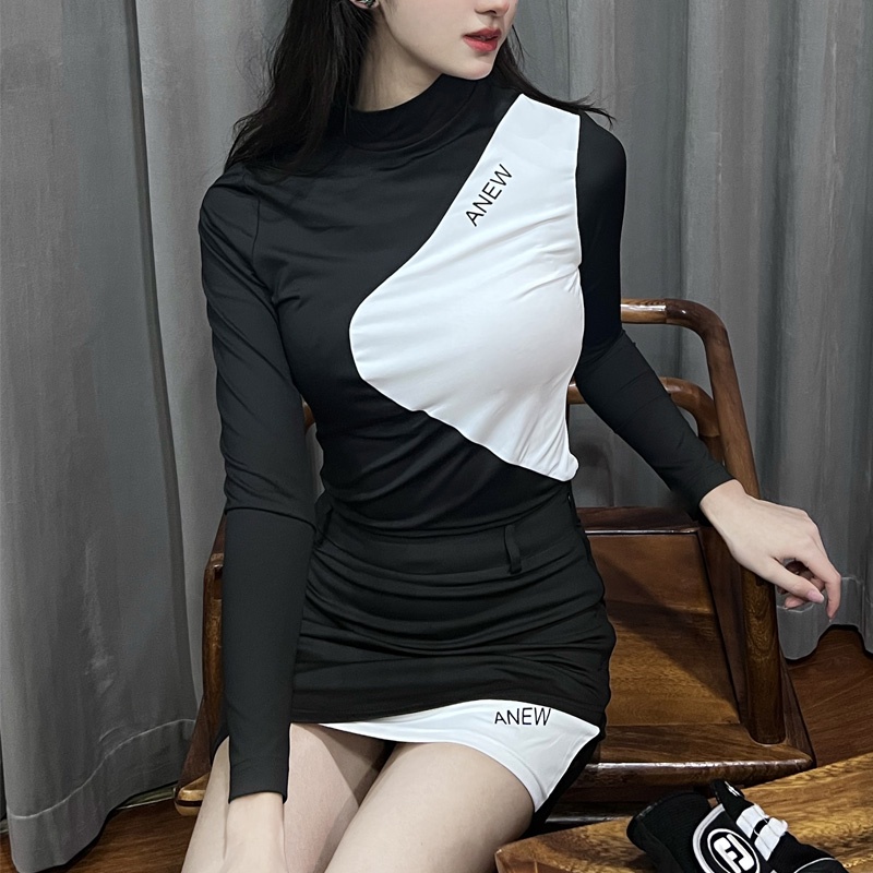 Áo Thun Chơi Golf Tay Dài Dáng Ôm Co Giãn Màu Tím Nhẹ Nhàng Nhanh Khô Dành Cho Bạn Nữ