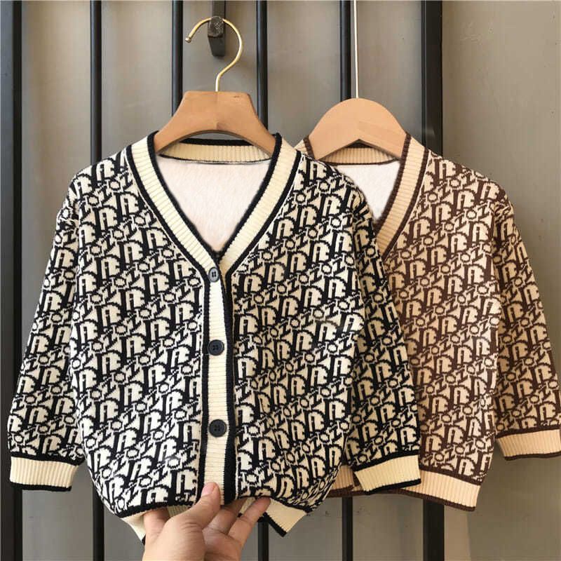 Áo Khoác cardigan Dệt Kim Mỏng Phong Cách Hàn Quốc Cho Bé Trai