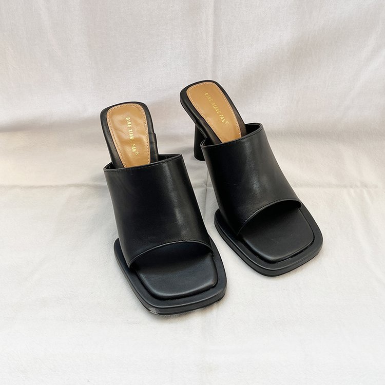 Giày Sandal Cao Gót Mũi Vuông Thời Trang Dành Cho Nữ
