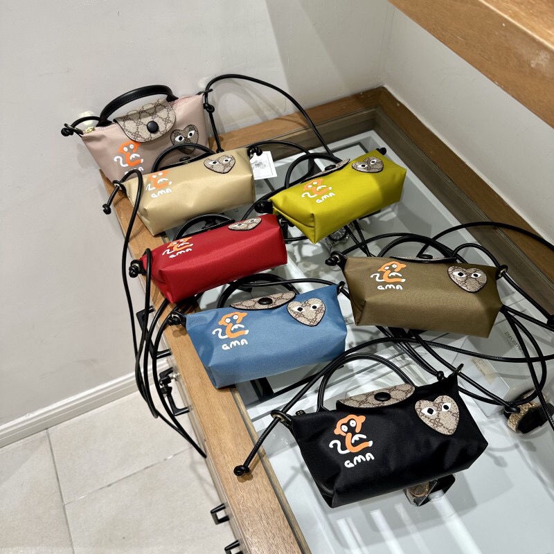 LONGCHAMP Mobile Túi Đựng Điện Thoại mini In Họa Tiết Hoạt Hình graffiti Thời Trang