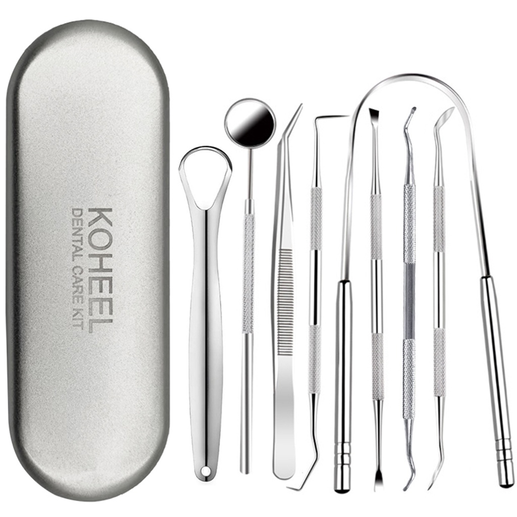 Bộ 8 dụng cụ nha khoa KOHEEL vệ sinh răng miệng đa năng