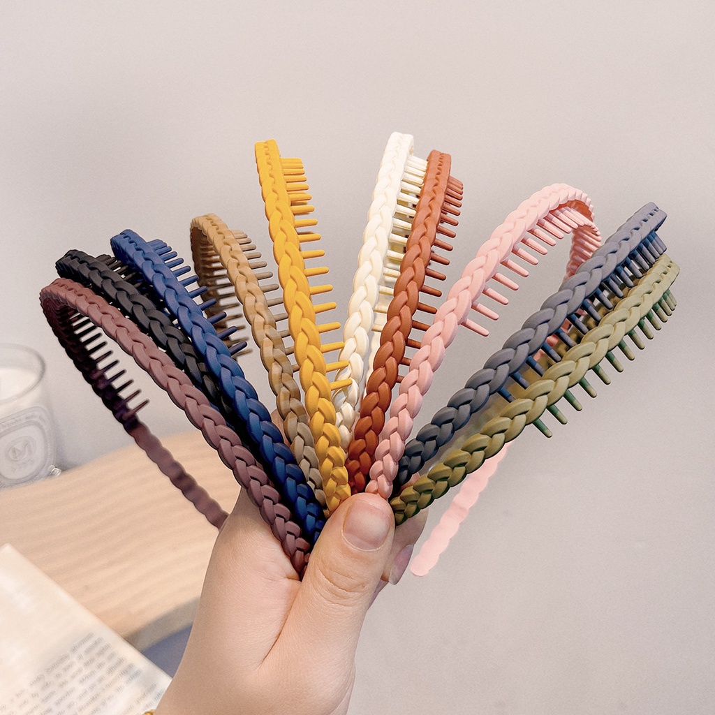 Băng Đô Răng Cưa Hàn Quốc Chống Trượt Màu Sắc Đơn Giản Dễ Phối Đồ