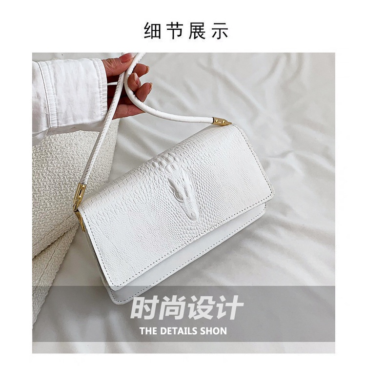 Túi Xách Họa Tiết Da Cá Sấu Đơn Giản Phong Cách Retro Thời Trang 2023 Cho Nữ