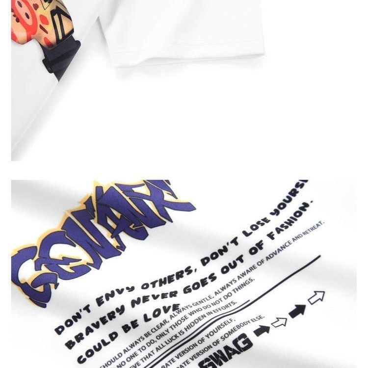 Áo Thun 100% Cotton Tay Ngắn Phong Cách Hip Hop Thời Trang Mùa Hè Hàng Mới 2023