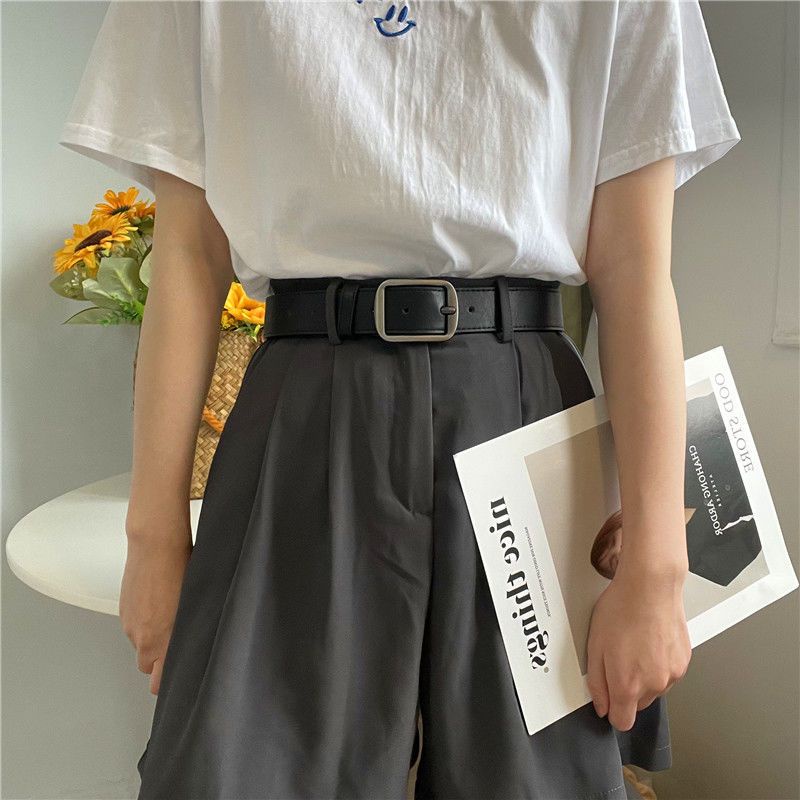 Thắt Lưng Khóa Vuông Phong Cách retro Thời Trang Cho Nam Nữ