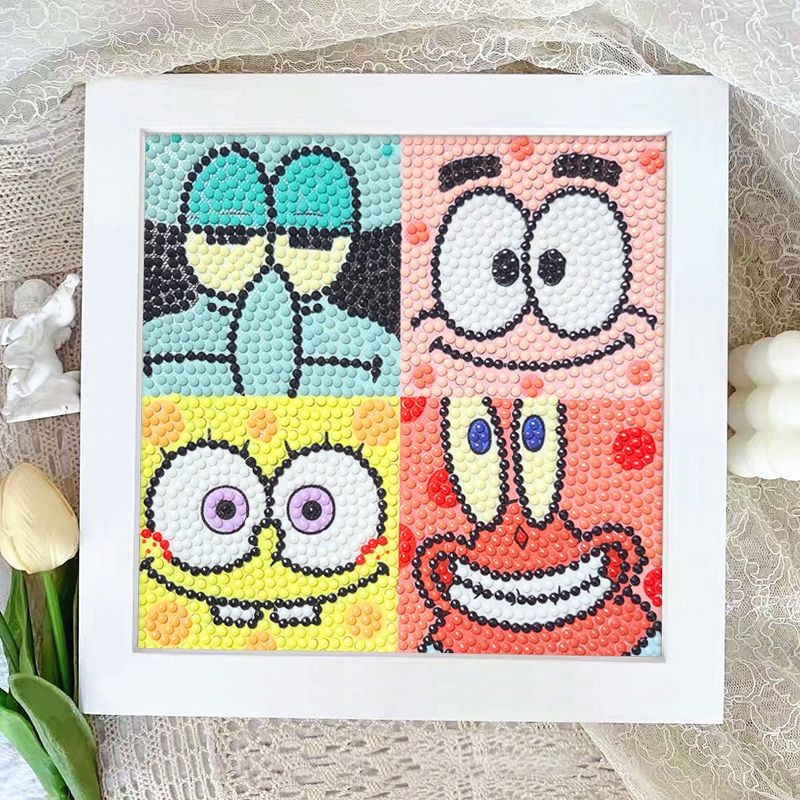 Bộ Tranh Đính Đá Họa Tiết Hoạt Hình Spongebob Độc Đáo diy