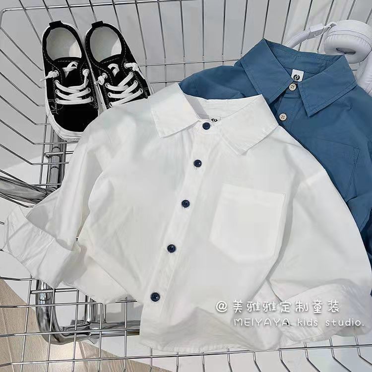 Áo Sơ Mi Tay Dài Phong Cách Thời Trang Mới 2023 Cho Bé Trai