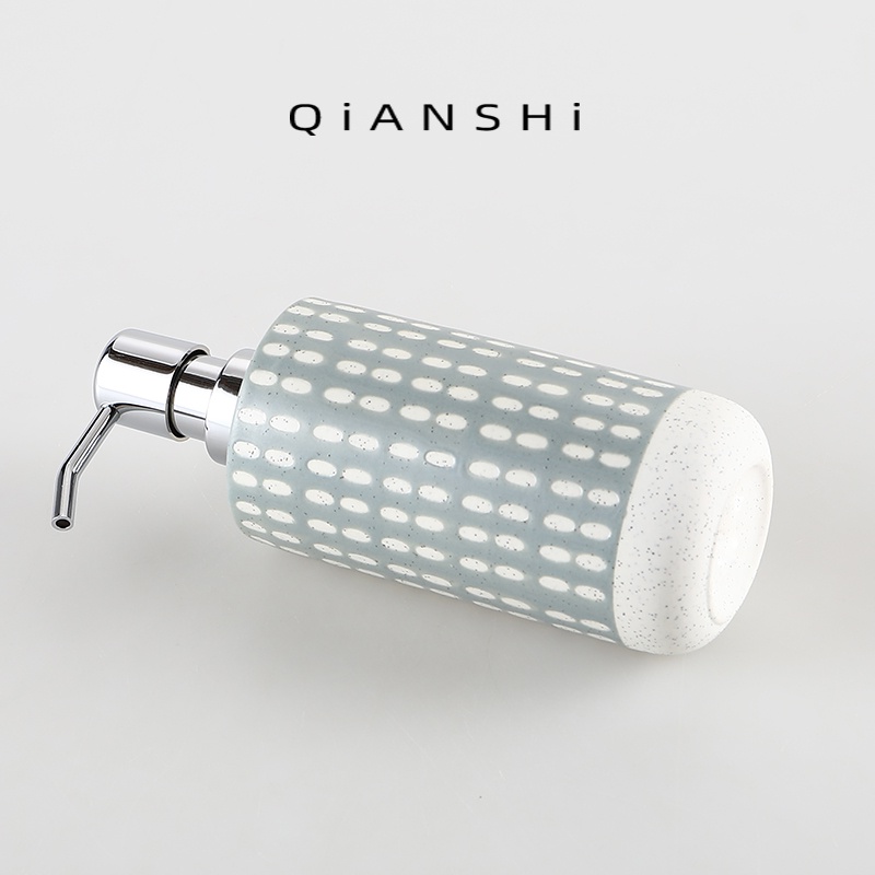 Bình Gốm Sứ Dạng Nhấn Đựng Nước Rửa Tay Trang Trí Phòng Tắm Mô Hình Sang Trọng