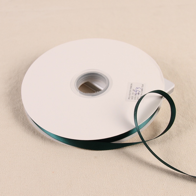 Cuộn Dây Ruy Băng Màu Xanh Lá Đậm Rộng 1234cm Dùng Trang Trí Giáng Sinh