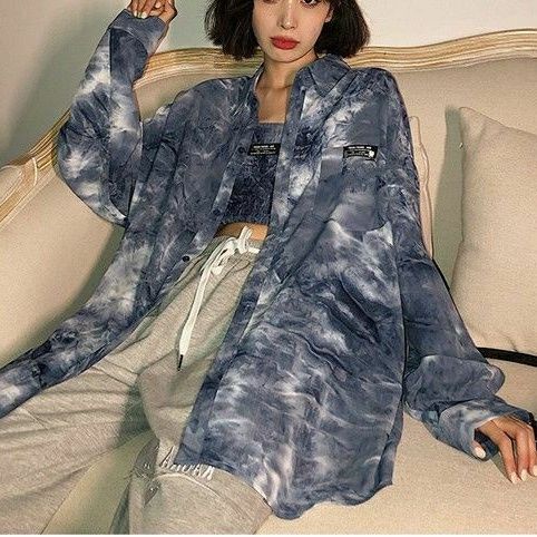 Áo Sơ Mi Tay Dài Nhuộm Màu Phong Cách Hong Kong Cổ Điển Thời Trang Cho Nữ