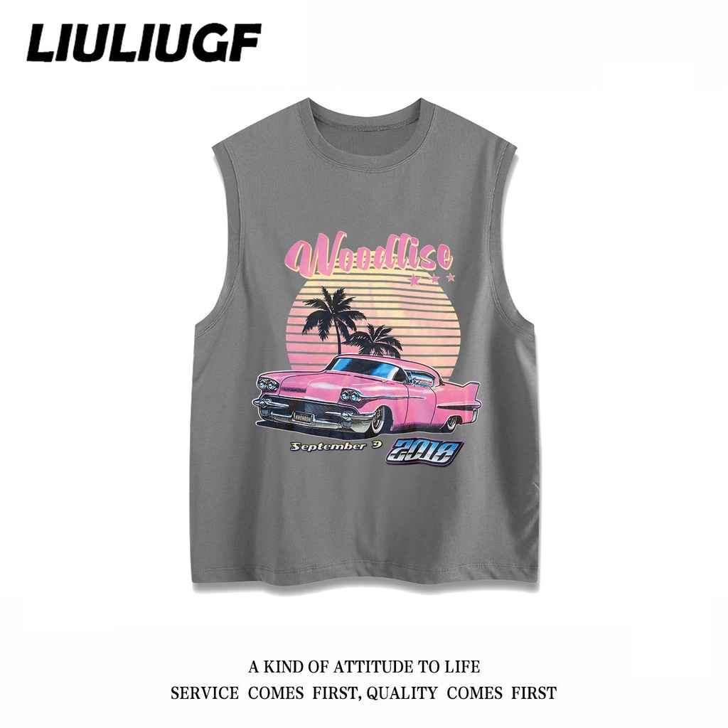 Áo Thun Thể Thao Không Tay oversize In Họa Tiết Đường Phố Phương Tây Mỹ Thời Trang Mùa Hè Cho Nam / Búp Bê Barbiecore