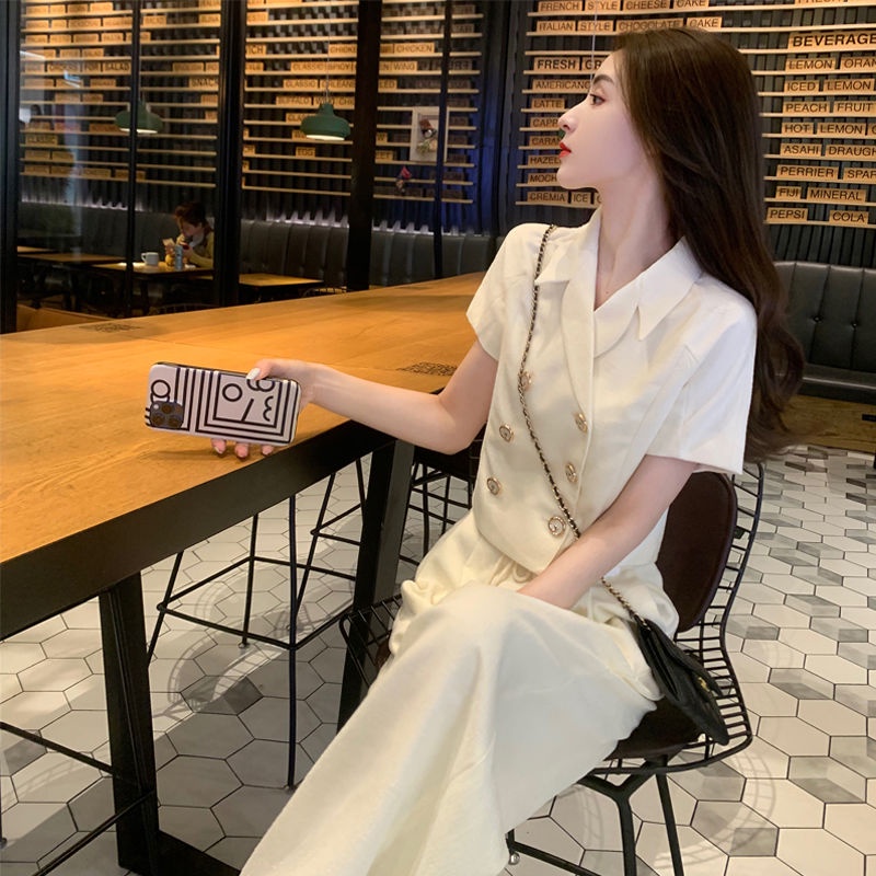 Hàng Mới Về Set Đồ Hai Mảnh Áo Khoác Nhẹ Phong Cách Mới Đơn Giản Chất Lượng Cao Cho Nữ