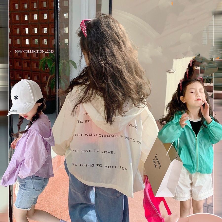 Hàng Mới Về Áo Khoác Chống Nắng Mỏng Thoáng Khí Phong Cách Mới 2023 Cho Bé Gái