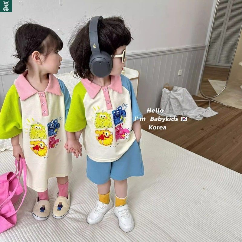 Hàng Mới Về Mới Áo Thun polo Tay Ngắn In Hình Thỏ Disney Phối Màu Dễ Thương Thời Trang Cho Bé Trai Và Gái
