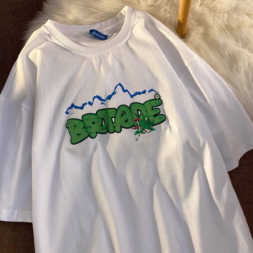 Áo Thun 100% Cotton Dáng Rộng Phong Cách Hong Kong Thời Trang Mùa Hè Cho Nam