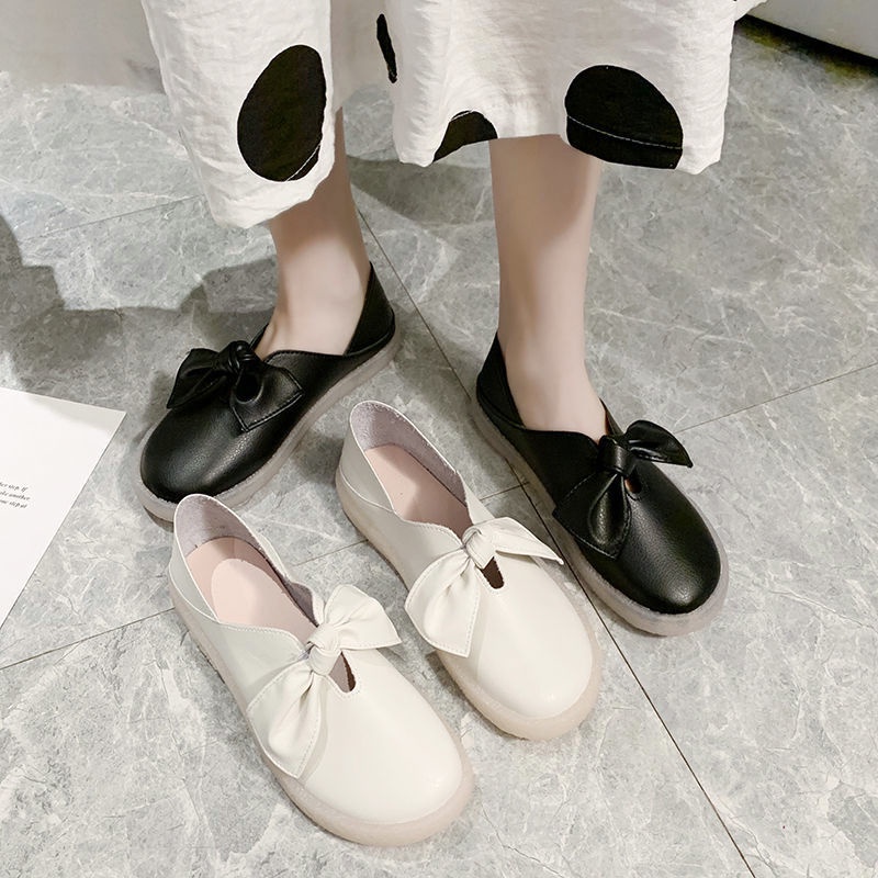 Giày Lười Đế Mềm Đính Nơ Thời Trang Mùa Xuân Mới Cho Nữ