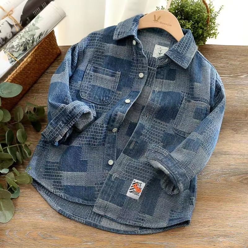 Hàng Mới Về Áo Khoác Denim Phong Cách Hàn Quốc Thời Trang Xuân Thu 2023 Cho Bé Trai