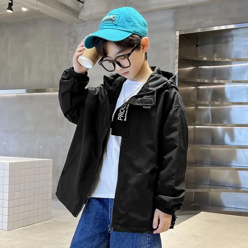 Hàng Mới Về Mới Áo Khoác Thể Thao Có Mũ Trùm Thời Trang Xuân Thu Hàn Quốc 2023 Dành Cho Bé Trai