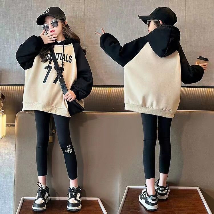 Áo Sweatshirt Có Mũ Trùm Thời Trang Mùa Xuân 2023 Phong Cách Mới Cho Bé Gái