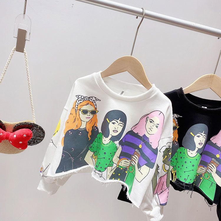 Hàng Mới Về Áo Sweatshirt Dáng Rộng Tay Dài Phong Cách Thời Trang Mới 2023 Cho Bé Gái