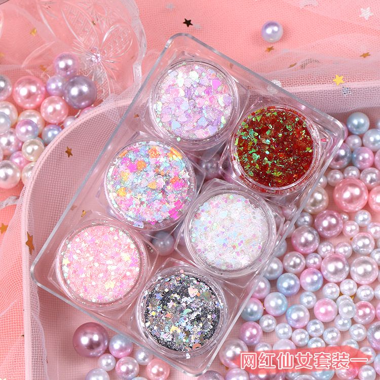 Gel Sequin Hình Ngôi Sao Lấp Lánh Trang Điểm Mắt Ngày Thiếu Nhi