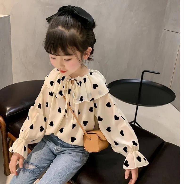 Áo Sơ Mi Chiffon Tay Dài Phong Cách Thời Trang Mới 2023 Dành Cho Bé Gái