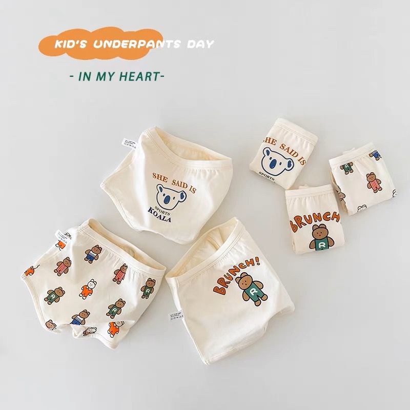 Quần Lót Boxer Chất Liệu 100% Cotton Cao Cấp Thời Trang Dành Cho Bé Trai