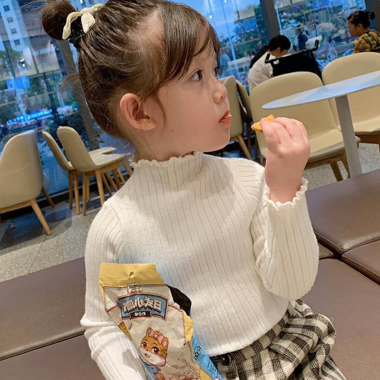 Áo Sweater Dệt Kim Dày Chui Đầu Thời Trang Thu Đông Dễ Phối Đồ Phong Cách Mới Cho Bé Gái