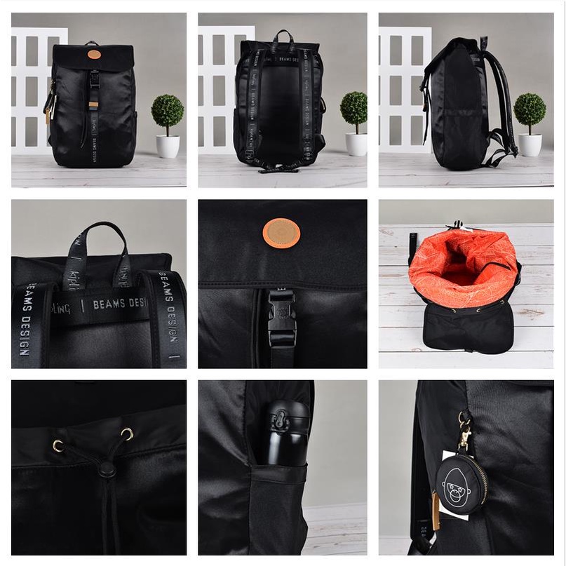 Kipling Ba Lô Du Lịch Đa Năng Màu Đen Phong Cách Nhật Bản Thời Trang Sức Chứa Lớn 1688