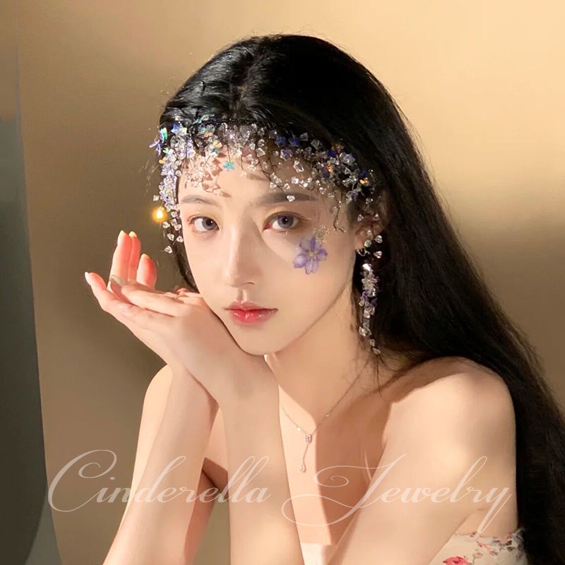 Băng Đô Cài Tóc Đính Hạt Ngọc Trai Và Ngôi Sao Xinh Xắn Cho Cô Dâu