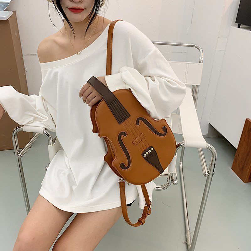 ♝Bán buôn tại nhà máy♝Ba Lô Đeo Chéo Vai Hình Đàn Violin Độc Đáo Phong Cách Hàn Quốc Cho Nữ Túi Đeo Vai Thời Trang Xinh Xắn Cho Nữ