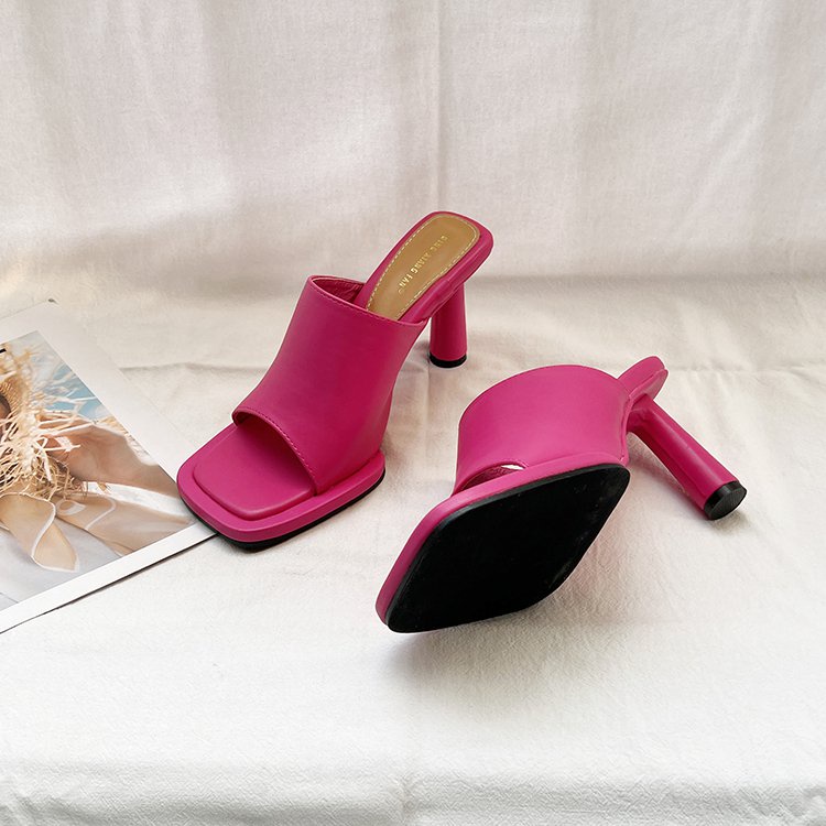 Giày Sandal Cao Gót Mũi Vuông Thời Trang Dành Cho Nữ
