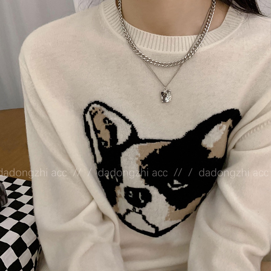 Dây Chuyền Hai Lớp Mặt Vuông Phong Cách Hip Hop Cao Cấp Sang Trọng