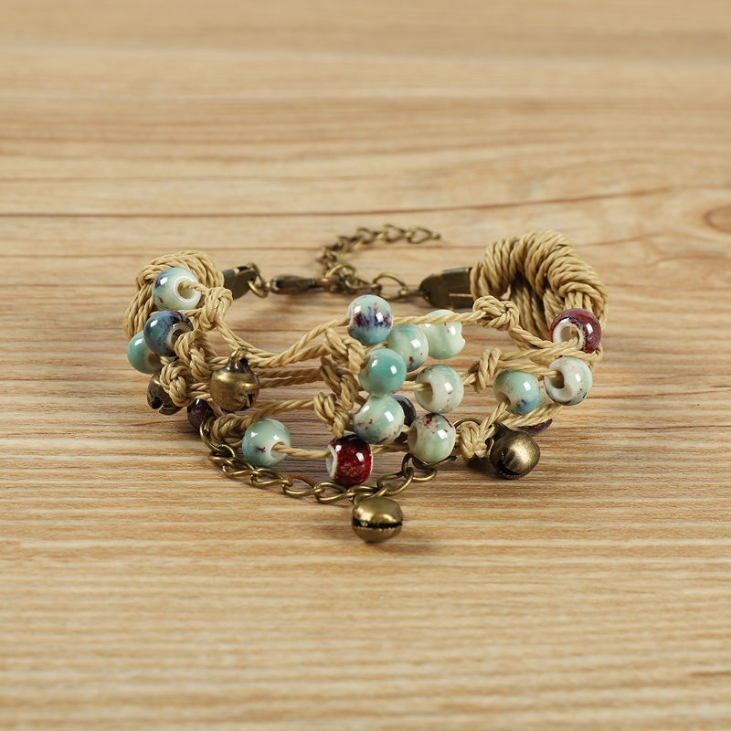 Vòng Đeo Tay Bằng Gốm Sứ Phong Cách Bohemian Thời Trang Cho Nữ