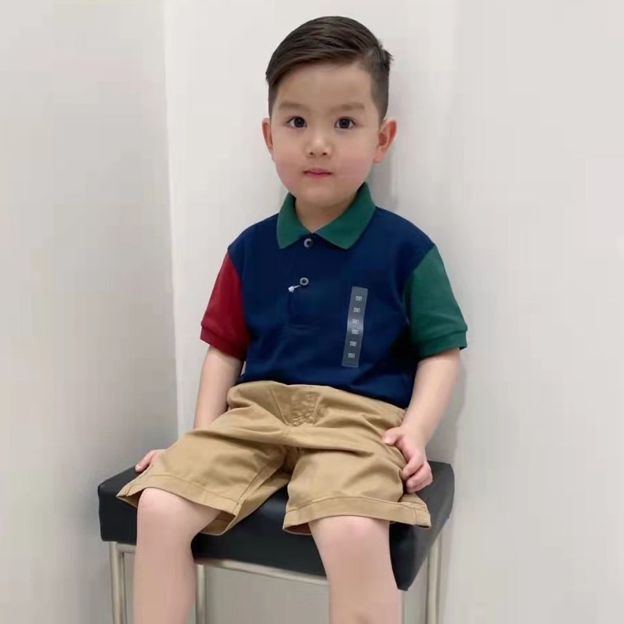 Áo Thun POLO Ngắn Tay Kèm Quần Ngắn Thời Trang Cho Trẻ Em Trai