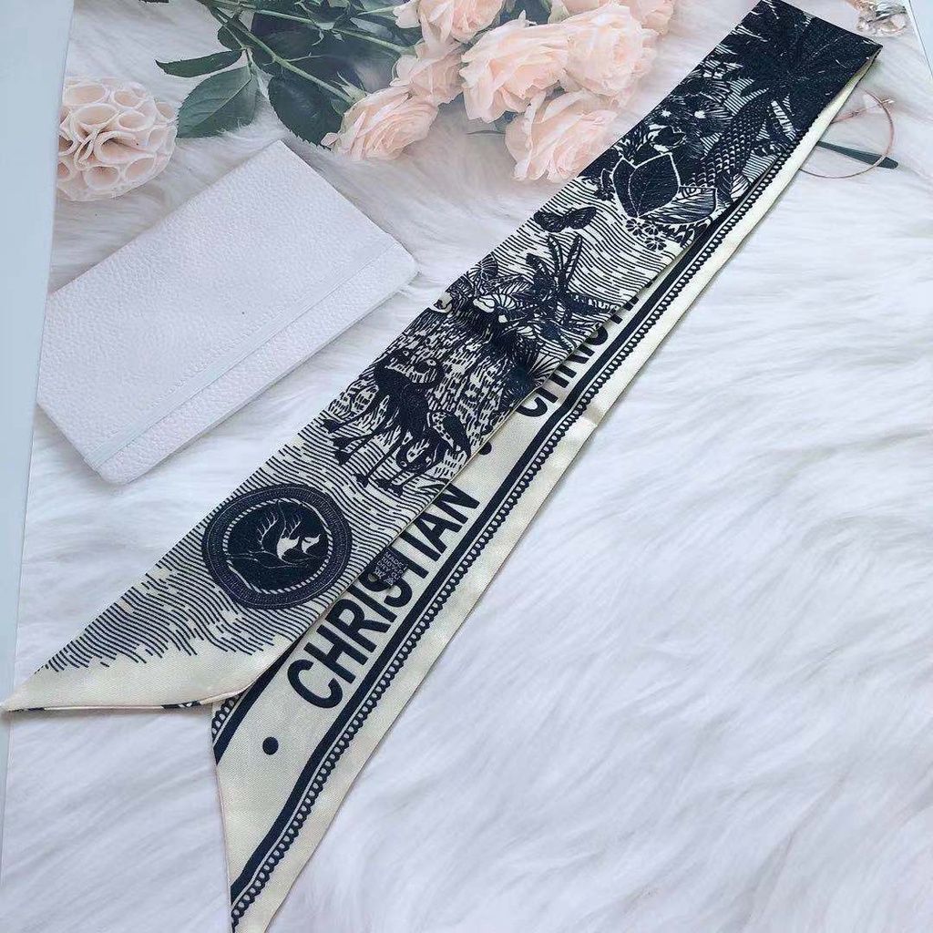 Khăn Quàng Cổ Nhỏ Bằng Lụa Mỏng Chống Nắng Bảo Vệ Cổ Kiểu Pháp Cổ Điển Mùa Hè Cho Nữ n