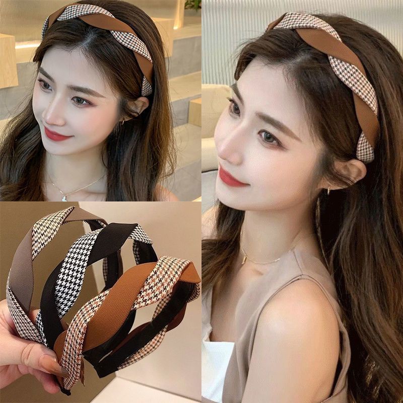 Băng Đô Cài Tóc Dạng Xoắn Họa Tiết Kẻ Sọc Phong Cách Pháp Cổ Điển Thời Trang 2022 Mới Cho Nữ