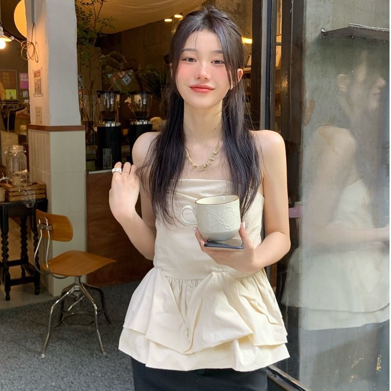 Áo Không Tay Thiết Kế Quyến Rũ Dễ Phối Đồ Thời Trang Phong Cách Hàn Quốc Cho Nữ