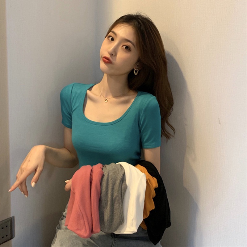 Áo Thun Ngắn Tay Phong Cách Hàn Quốc Thời Trang Mùa Hè Mới Cho Nữ