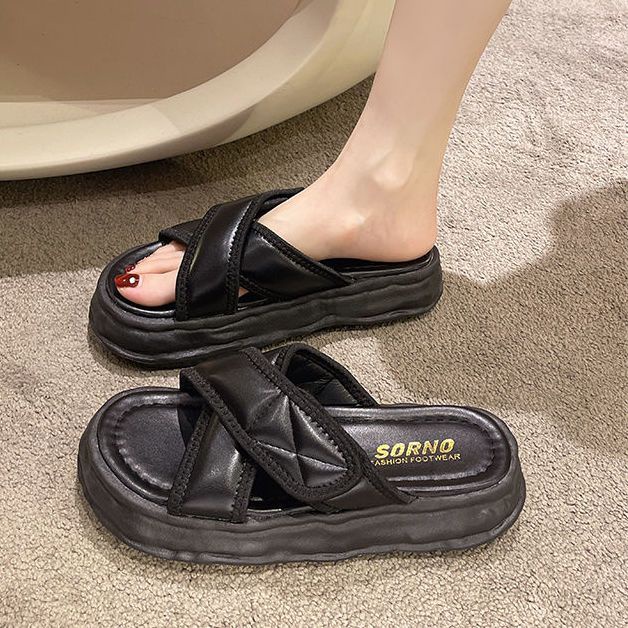 Dép Sandal Đế Xuồng Dày Dặn Chống Trượt Thời Trang Mùa Hè Dành Cho Nữ