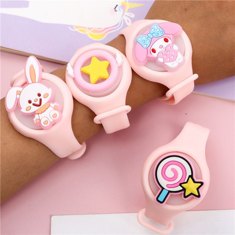 Vòng Đeo Tay Chống Muỗi Họa Tiết Hoạt Hình Lấp Lánh Dành Cho Mẹ Bầu Và Trẻ Em