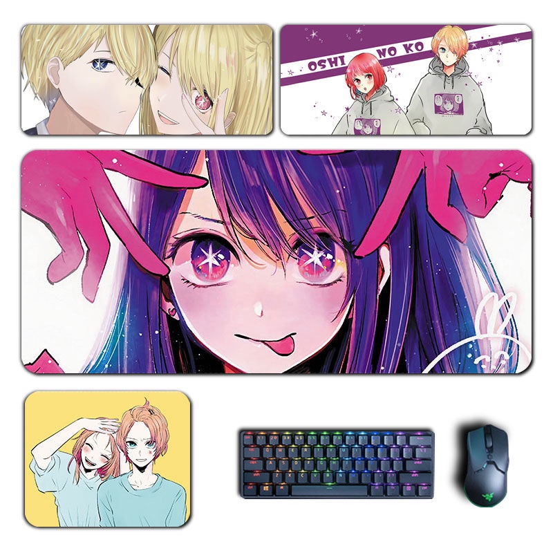 Oshi no Ko mouse pad Hoshino Ai Akua Ruby keyboard pad Arima Kana desk pad anime periphery