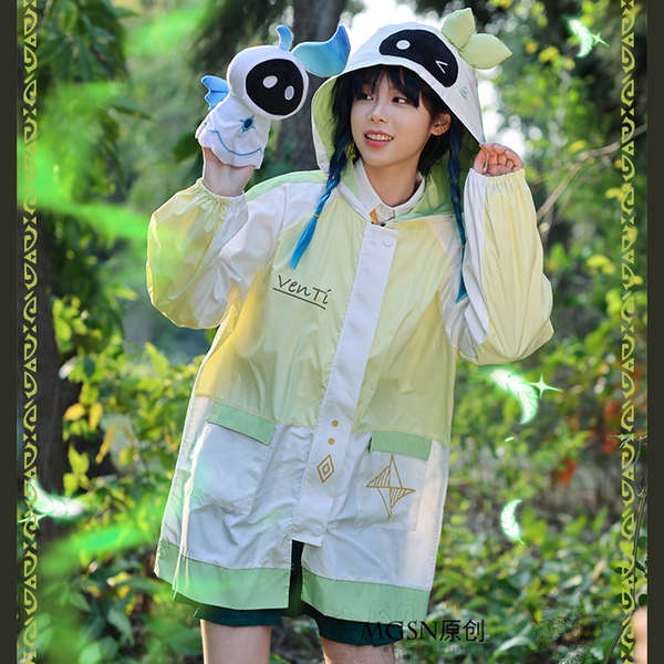 Áo Khoác Chống Nắng Mỏng Dáng Rộng In Hình Anime Chiều Mẫu 2023 Genshin Wendy
