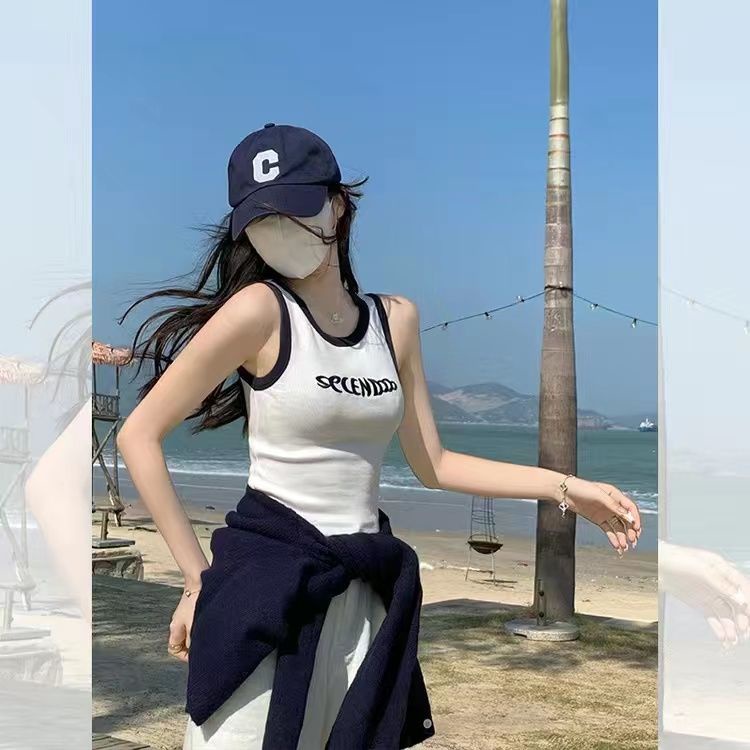 Áo Thun Không Tay Dáng Ôm Màu Hồng Trơn Phong Cách Mùa Hè Cho Nữ