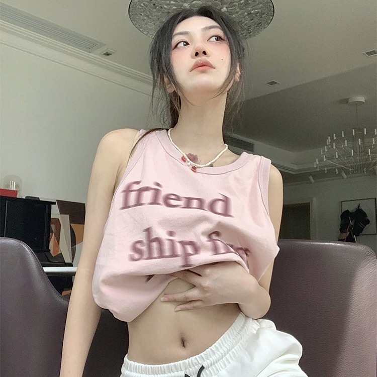 Áo Thun Thể Thao Sát Nách Dáng Rộng Phong Cách Âu Mỹ Thời Trang Mùa Hè Cho Nữ